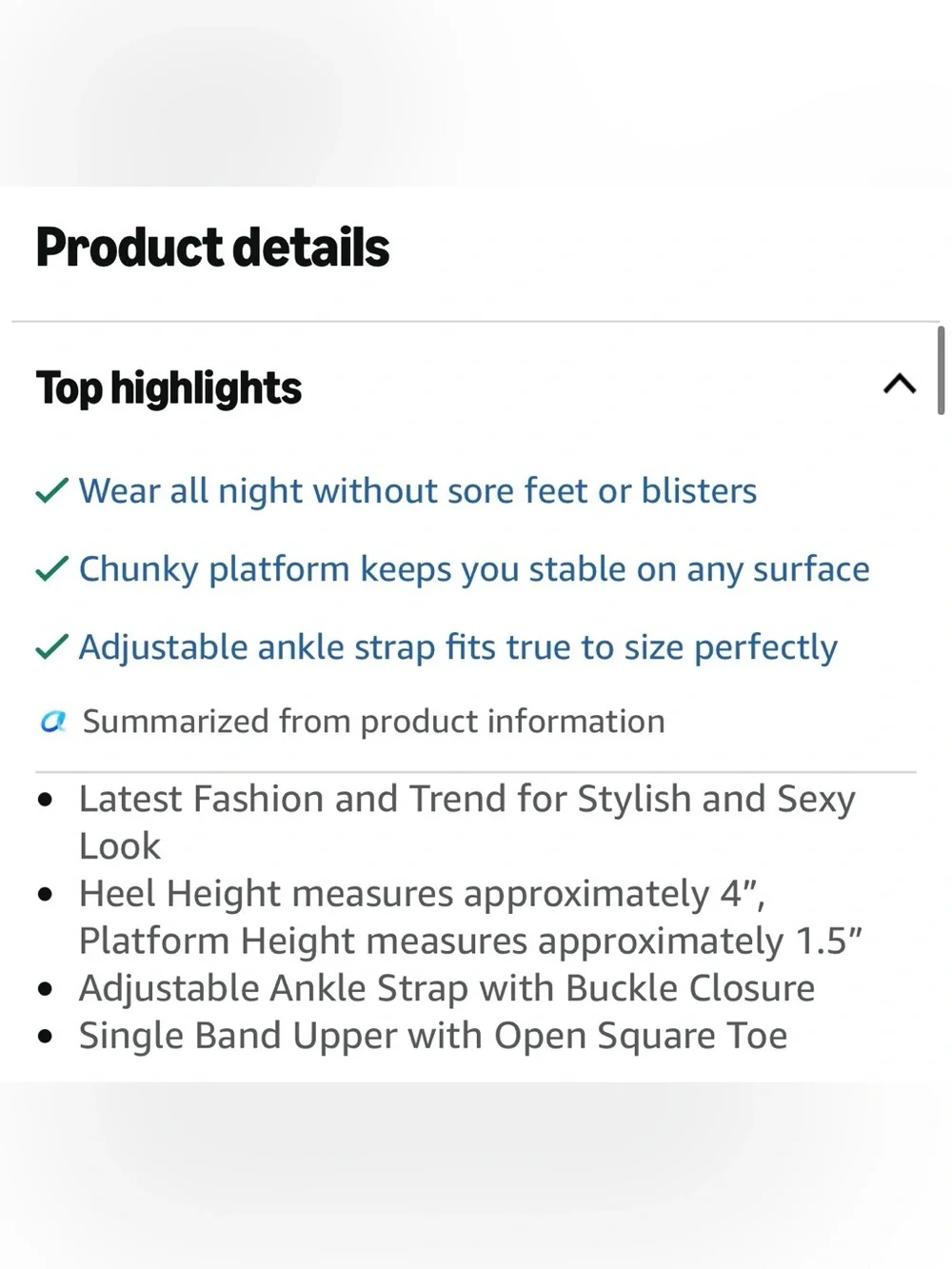 Soda New Launch Black Platform Chunky High Heeled Size 10 Sandal #Lux-SH-1 - Picture 9 of 9